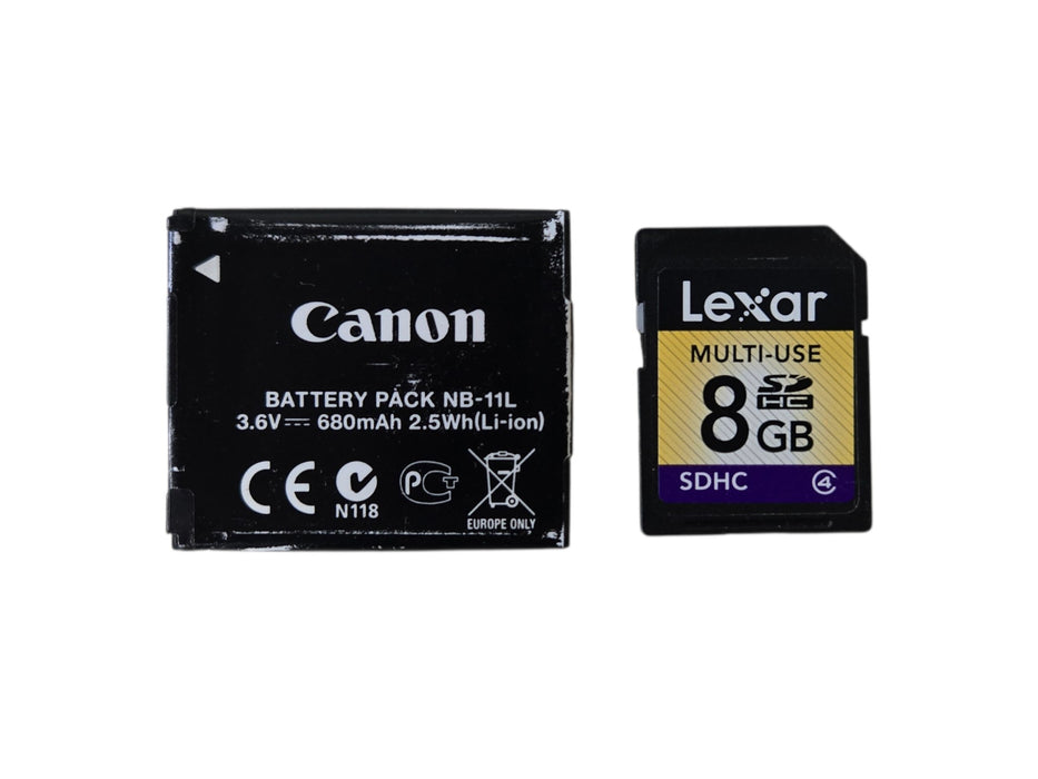 Canon ELPH 110 HS Digital Camera Black 16.1 MP w/ Battery & 8GB SD Card