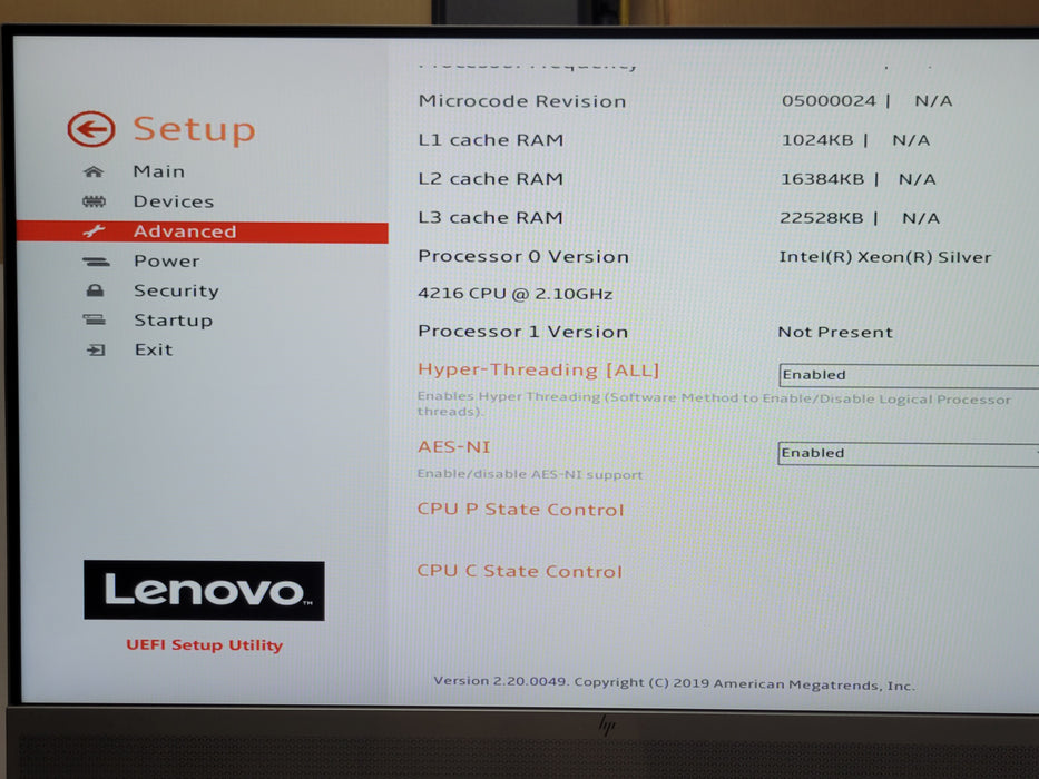 Lenovo ThinkStation P720 Xeon Silver 4216 2.10GHz, 16GB DDR4, No HDD/GPU