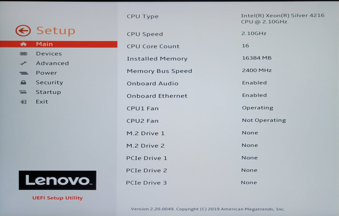 Lenovo ThinkStation P720 Xeon Silver 4216 2.10GHz, 16GB DDR4, No HDD/GPU
