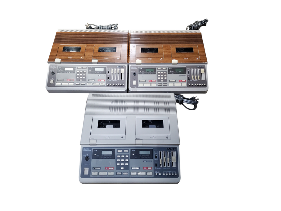 Lot 3x Sony BM-246 Confer-Corder Cassette Transcriber