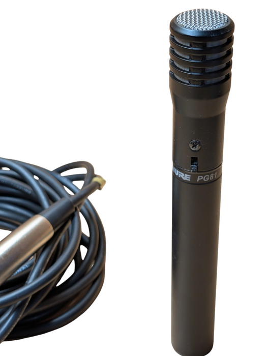 SHURE PG81 Cardioid Condenser Microphone with XLR Wire