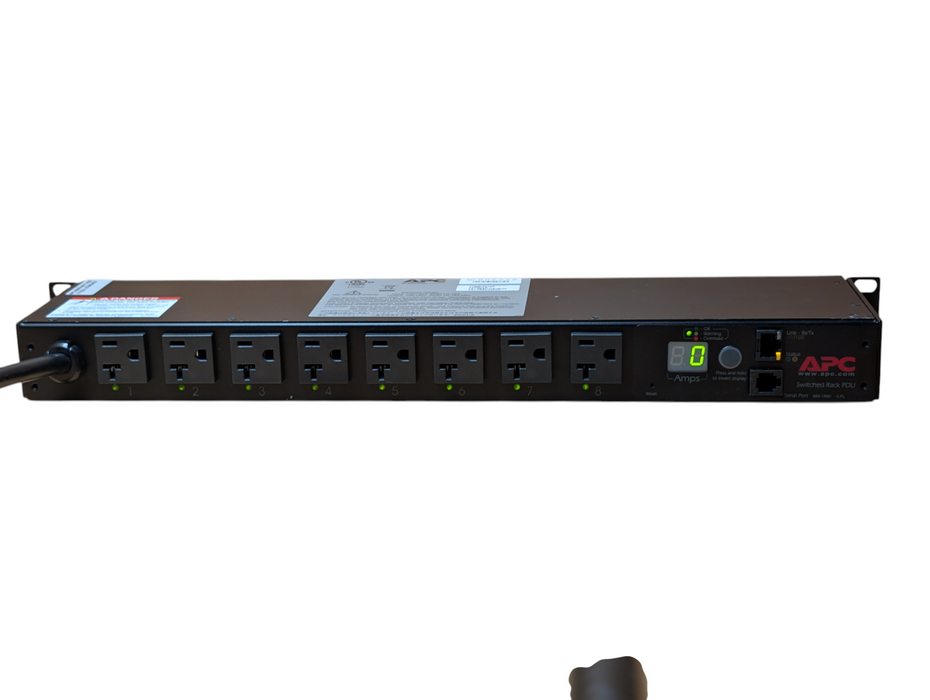 APC AP7901B 8-Outlet Switched & Metered Web Managed 1U Rack PDU (20A, 120V)