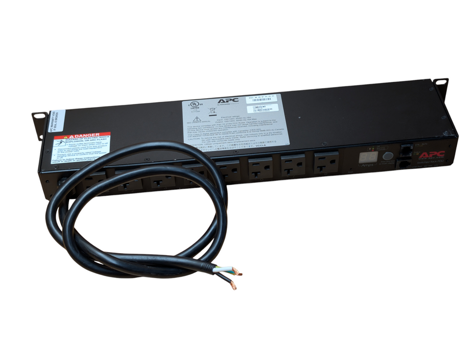 APC AP7901B 8-Outlet Switched & Metered Web Managed 1U Rack PDU (20A, 120V)