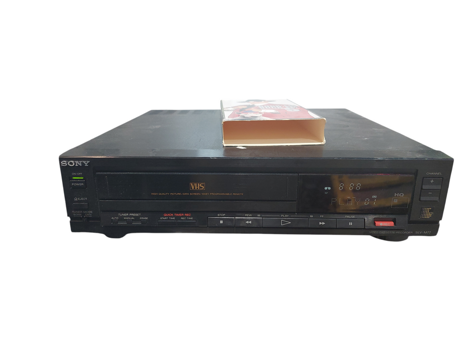 Sony VHS Player Recorder Model: SLV-M77 & Don Cherrys Rock'Em Sock'Em 5 VHS Tape
