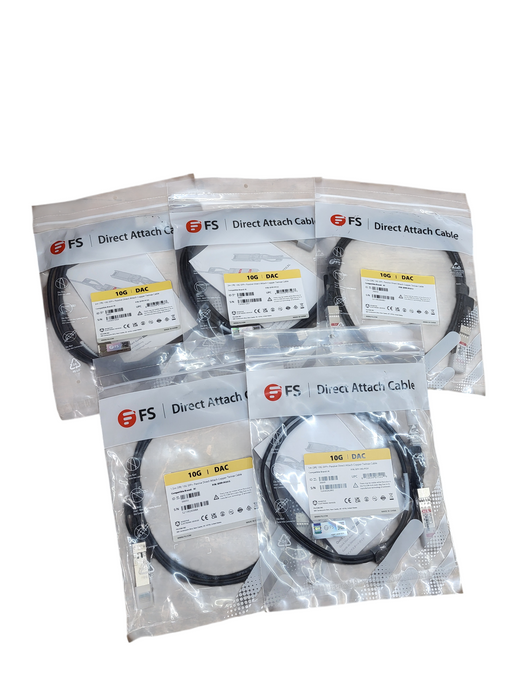 Lot of 5x (2x2m, 2x1.5m, 1x1m) 10G SFP+ Passive Direct Attach Copper Twinax