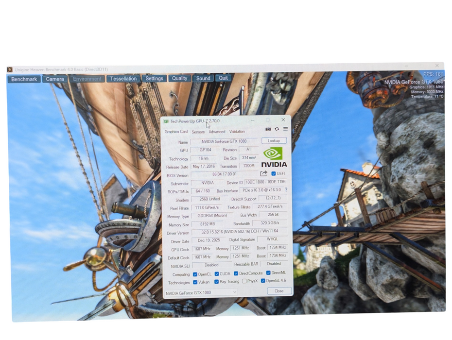 NVIDIA GeForce GTX 1080 8GB Founders Edition GPU