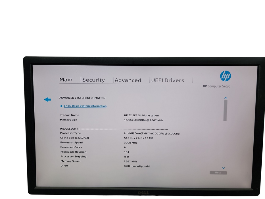 HP Z2 SFF G4 Workstation i7 - 9700 @ 3.00GHz 16GB DDR4 Ram No HDD