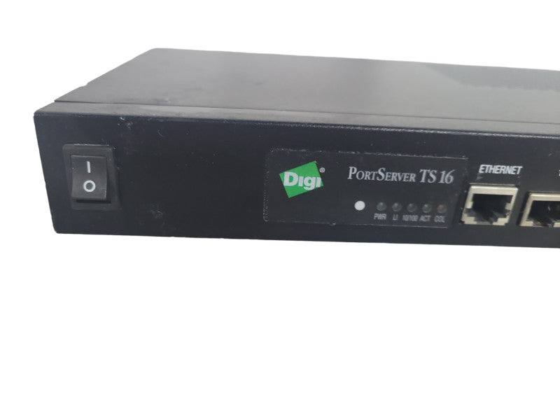 Digi PortServer TS 16 Rack AC Terminal Server 50000854-01 !