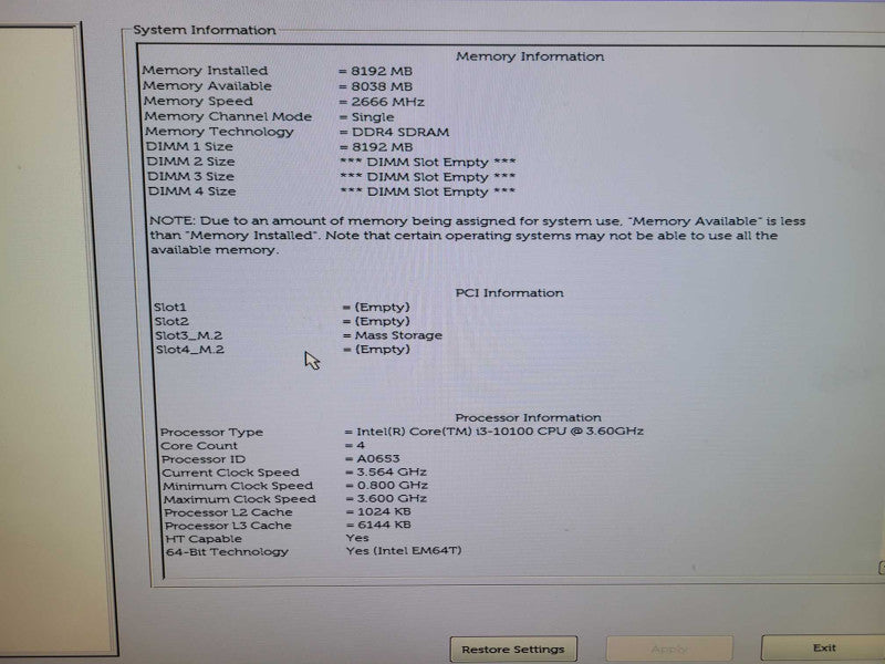Dell Optiplex 3090 - Core I3-10100 | 8GB RAM | 512GB NVMe %\t %