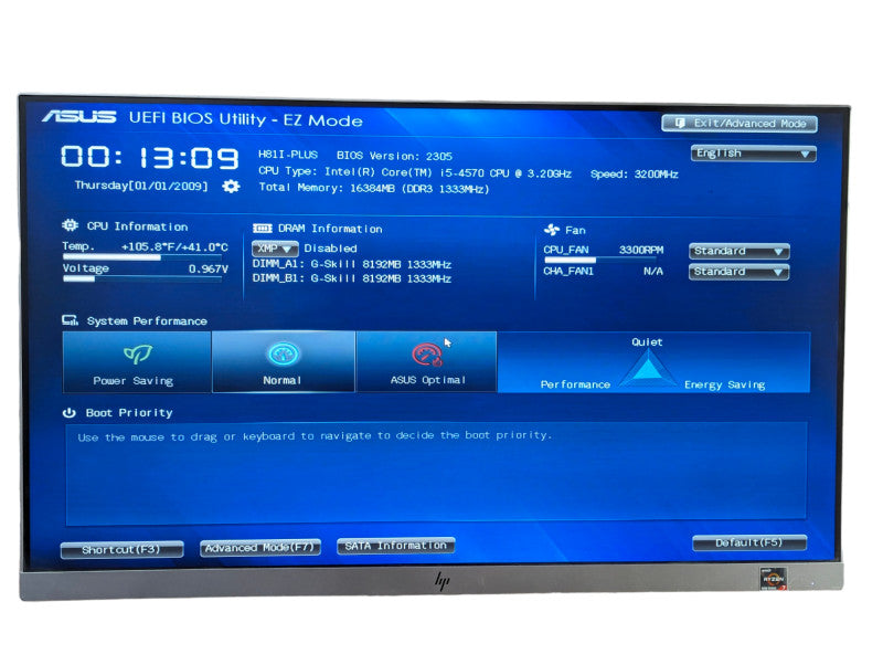 ASUS H81I-PLUS mini ITX Intel Core i5-4570 @ 3.20GHz, 16GB RAM  -