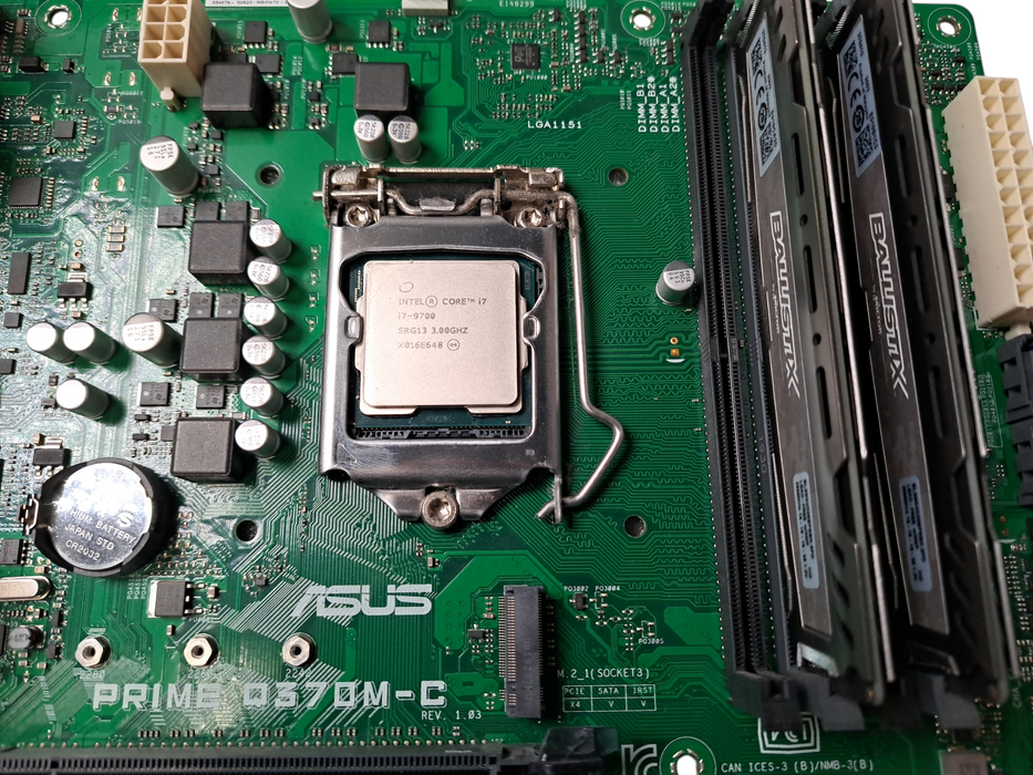 Asus Prime Q370M-C | Intel i7-9700 | 16GB DDR4 2400 MHz | Motherboard Combo READ