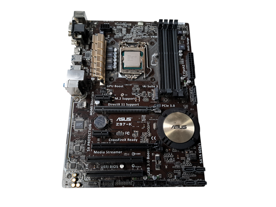 ASUS Z97-K LGA 1150 DDR3 Motherboard | Intel i5-4460 } NO HDD/RAM