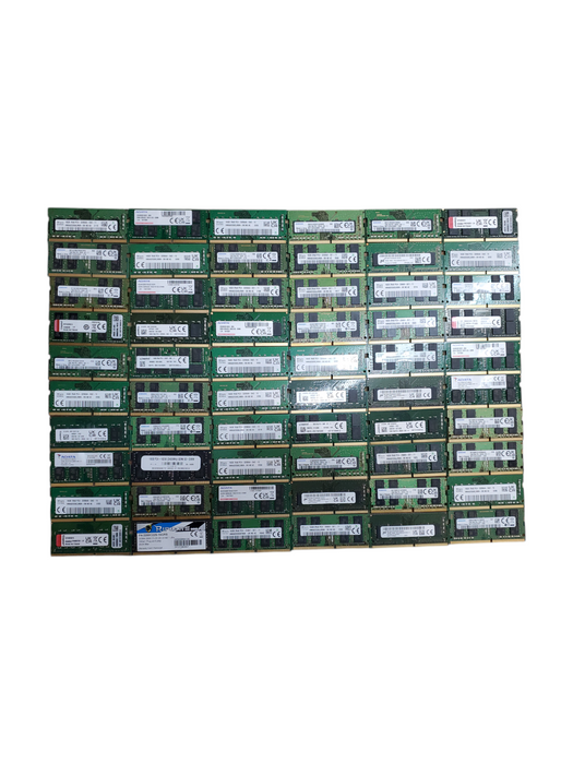 Lot of 60x, Assorted 16GB DDR4 SODIMM Laptop RAM