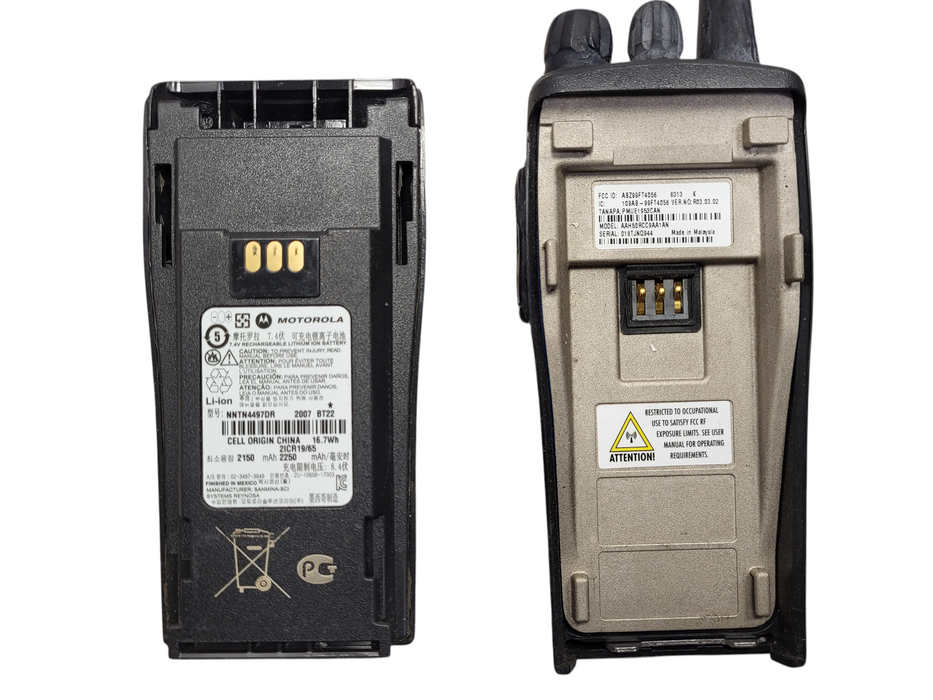 Lot of 4x Motorola Radius CP150 Two-Way Handheld Radio Black VHF | 4 Channels