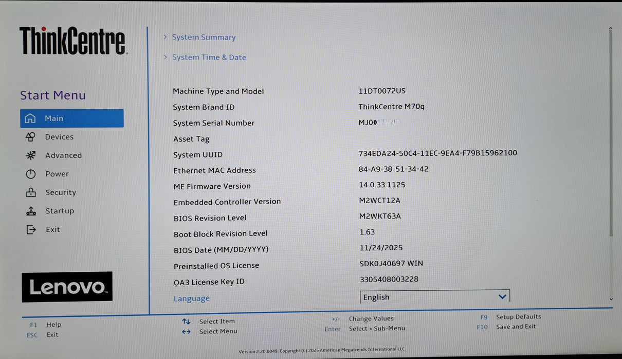 Lenovo ThinkCentre M70q Gen 2 Intel Core i7-10700T, 16GB DDR4, 256GB NVMe, Wi-Fi