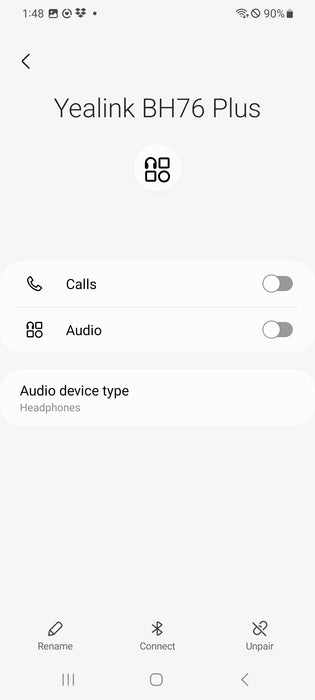 Yealink BH76 Plus Bluetooth Headset, Wireless Headset with Microphone w/ Case