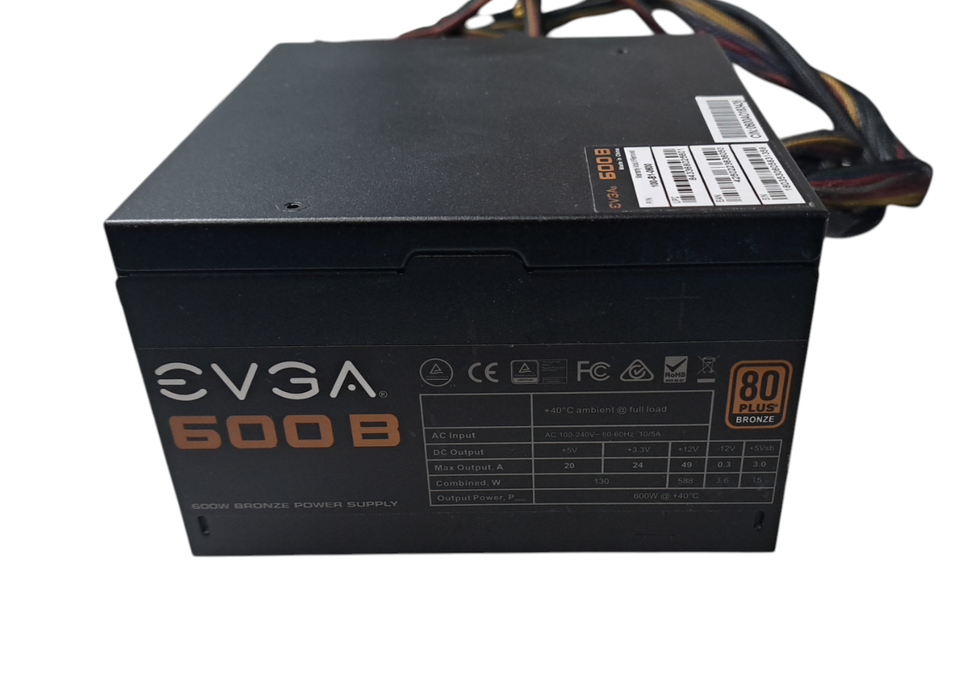 EVGA 600B 600W Bronze Switching Power Supply 100-B1-0800