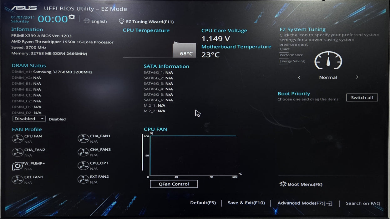ASUS Prime X399-A E-ATX Motherboard + AMD Threadripper 1950X Combo