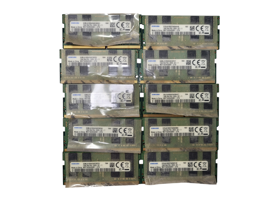 Lot of 10x Samsung 16GB 2Rx8 PC4-2666V-SE1-11 M471A2K43DB1-CTD Laptop DRAM