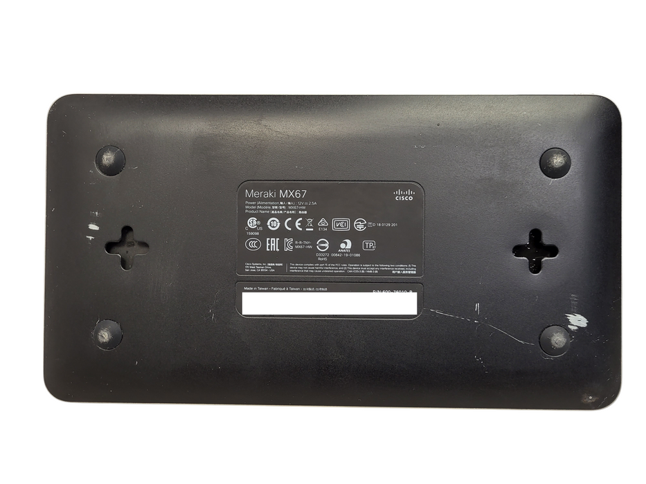Cisco Meraki MX67-HW Firewall Security Appliance UNCLAIMED No AC