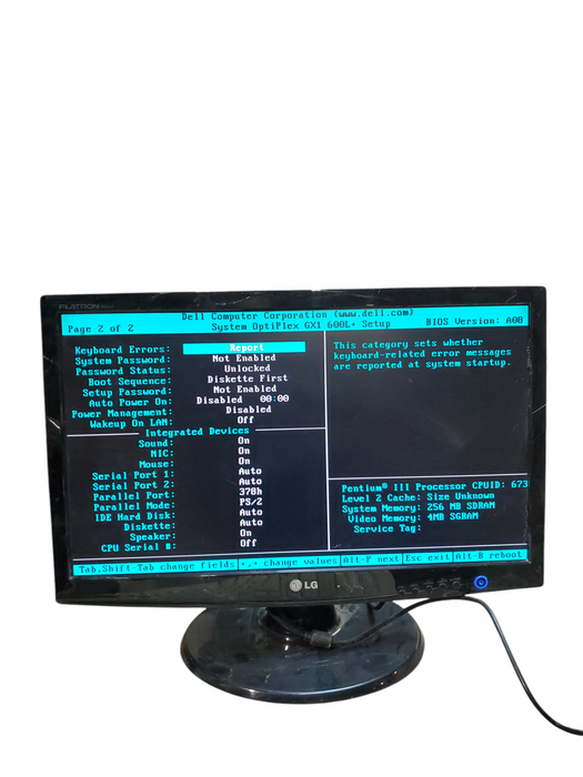 Vintage Dell Optiplex GX1 - Pentium III 600Mhz | 256MB SDRAM | NO HDD