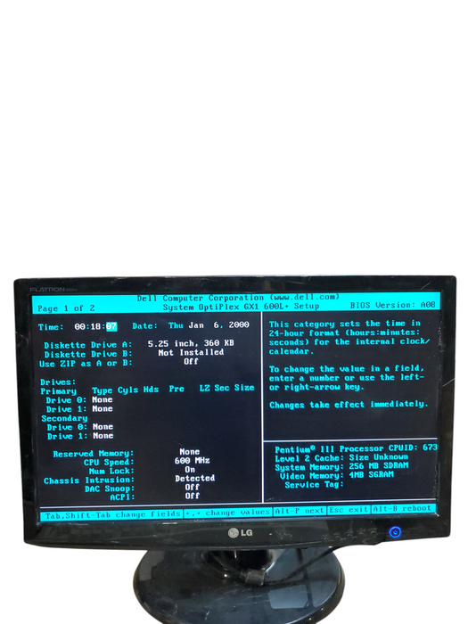 Vintage Dell Optiplex GX1 - Pentium III 600Mhz | 256MB SDRAM | NO HDD