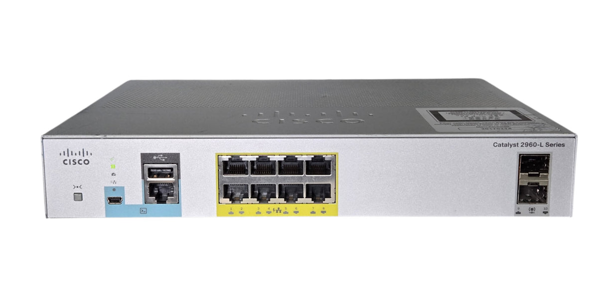 ルーター・ネットワーク機器 Cisco Catalyst WS-C2960L-8PS-LL PoE Cisco WS-C2960L-8PS-LL 8-Port Small 1U Managed Gigabit PoE Network
