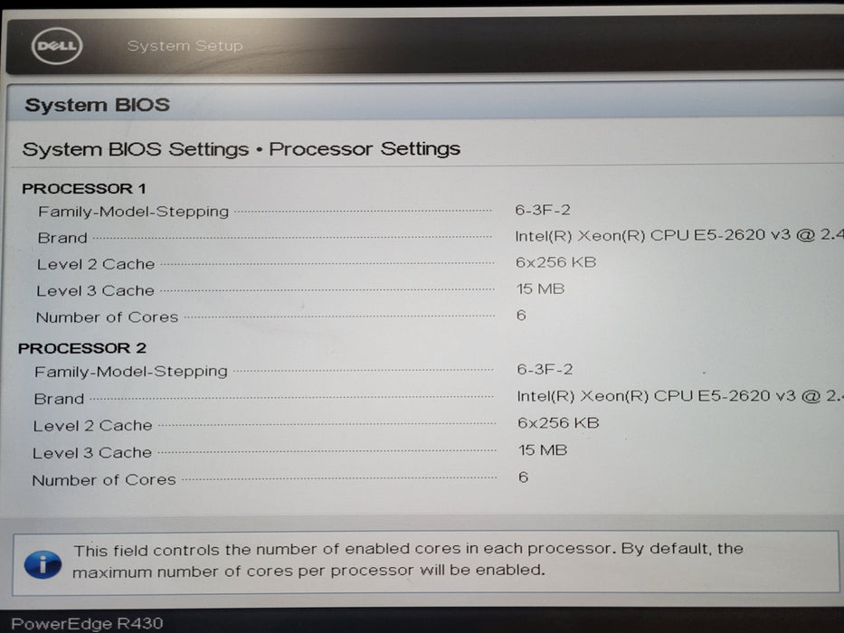 Dell Power Edge R430 2x Xeon E5-2620 V3 CPU | 64GB DDR4|No HDD|H330 Mini|2x550W