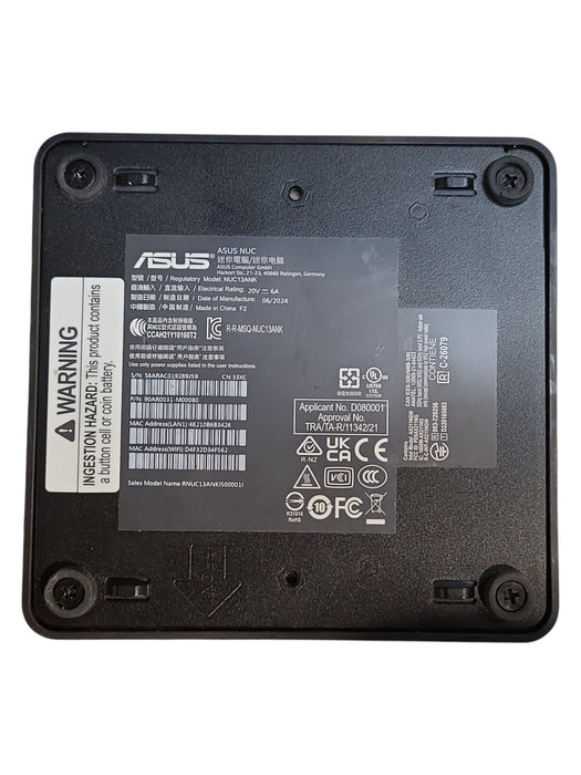 ASUS NUC13ANK Mini PC 13th Gen Core i5-1340P CPU 16GB RAM 256GB NVMe w/ AC