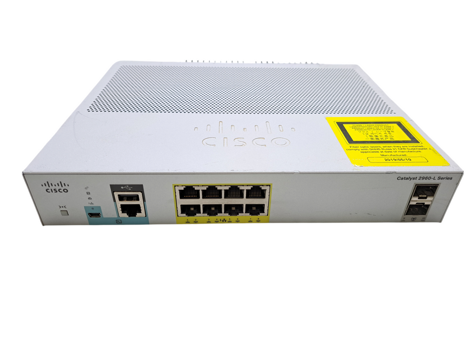 Cisco WS-C2960L-8PS-LL | 8-Port Gigabit PoE+ 2x SFP Silent Managed Switch