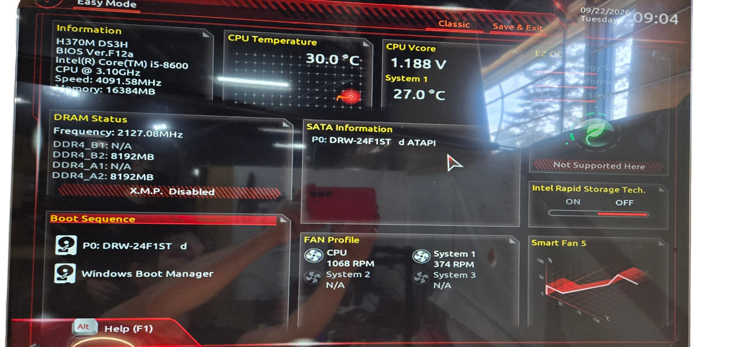 Custom PC H370M DS3H i5-8600 CPU | 16GB DDR4 | 400GB SSD | Quadro P600 GPU