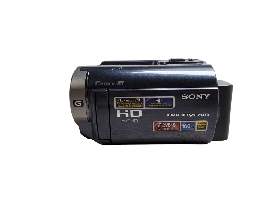 Sony Handycam HDR-XR350V w/ 2x Batteries, AV Cable, and Case