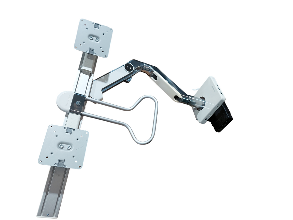 HumanScale Dual Monitor Mount with HumanScale Dock M Connect 2 Model: MC2-ATW