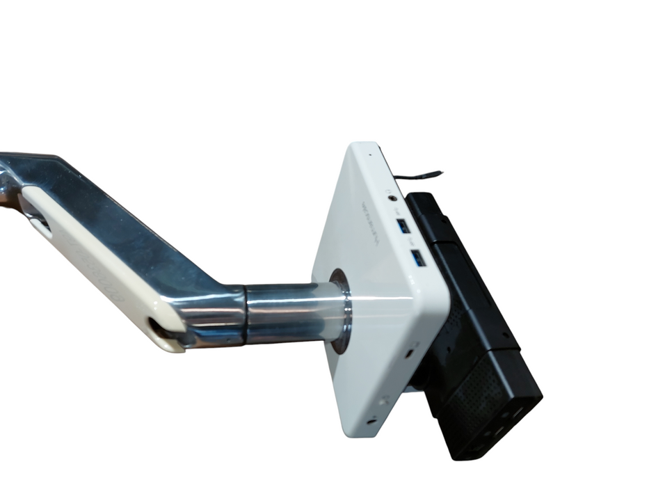 HumanScale Dual Monitor Mount with HumanScale Dock M Connect 2 Model: MC2-ATW