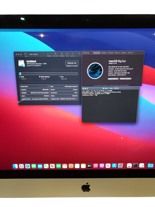 Apple iMac mid 2015 27" 5K i5 4590 3.3GHz 8GB 1TB Radeon R9 M290 2GB *Read