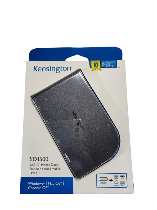 Kensington SD1500 - USB-C Mobile Dock HDMI VGA Gigabit Ethernet USB-A