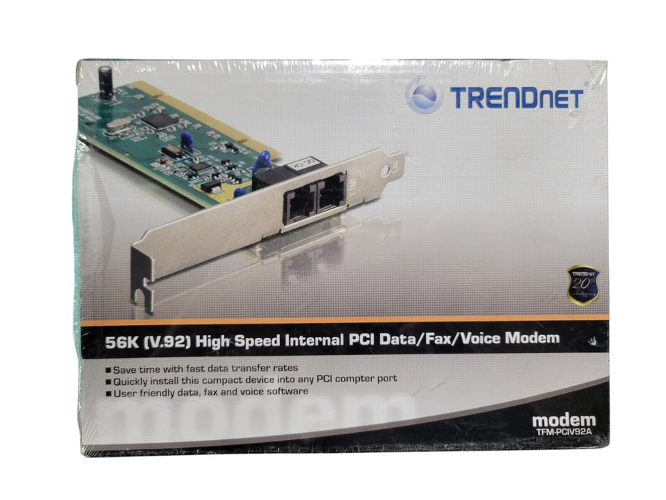 TRENDnet TFM-PCIV92A - 56K V.92 High Speed Internal PCI Data Fax Voice Modem