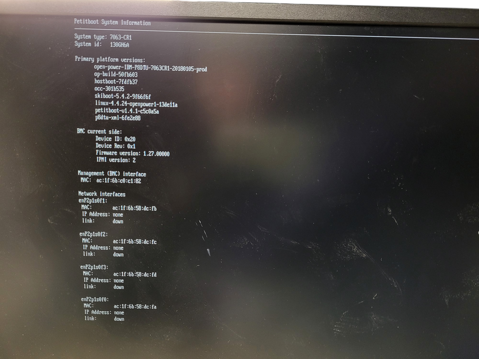 IBM 7063-CR1 rack-mounted Hardware Management Console (HMC) appliance