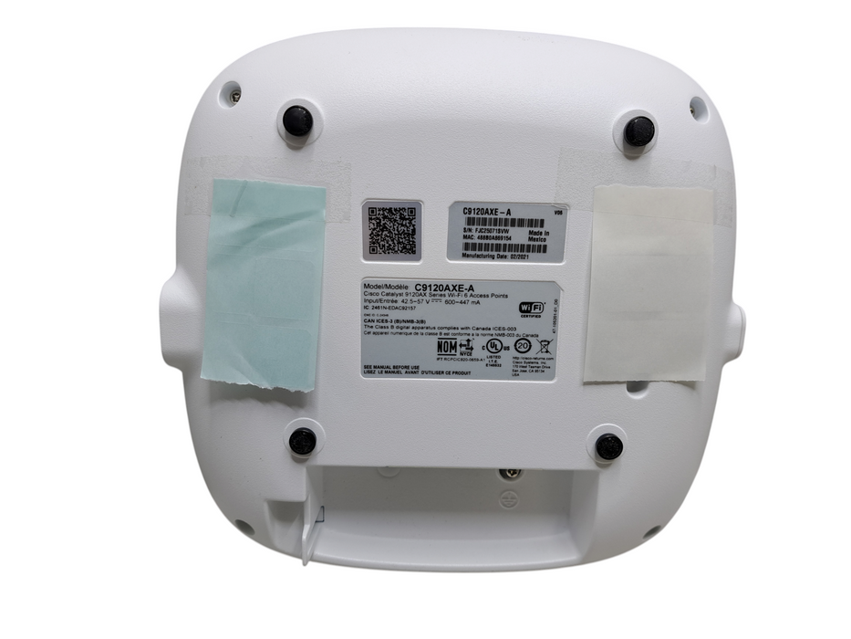 Cisco Catalyst C9120AXE-A Wi-Fi 6 Access Point 2.5GbE PoE w/ Mounting Bracket