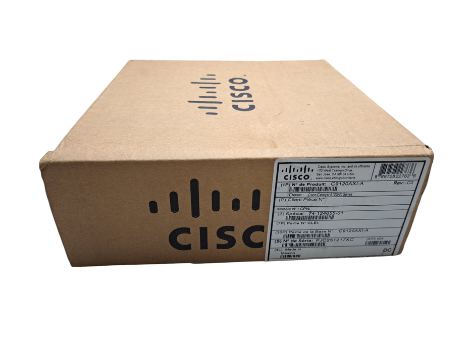Cisco Catalyst C9120AXE-A Wi-Fi 6 Access Point 2.5GbE PoE w/ Mounting Bracket