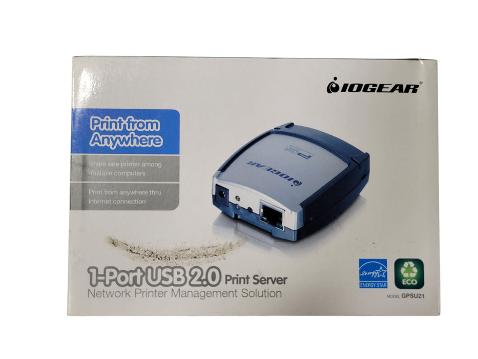 IOGEAR GPSU21 - 1-Port USB 2.0 Print Server