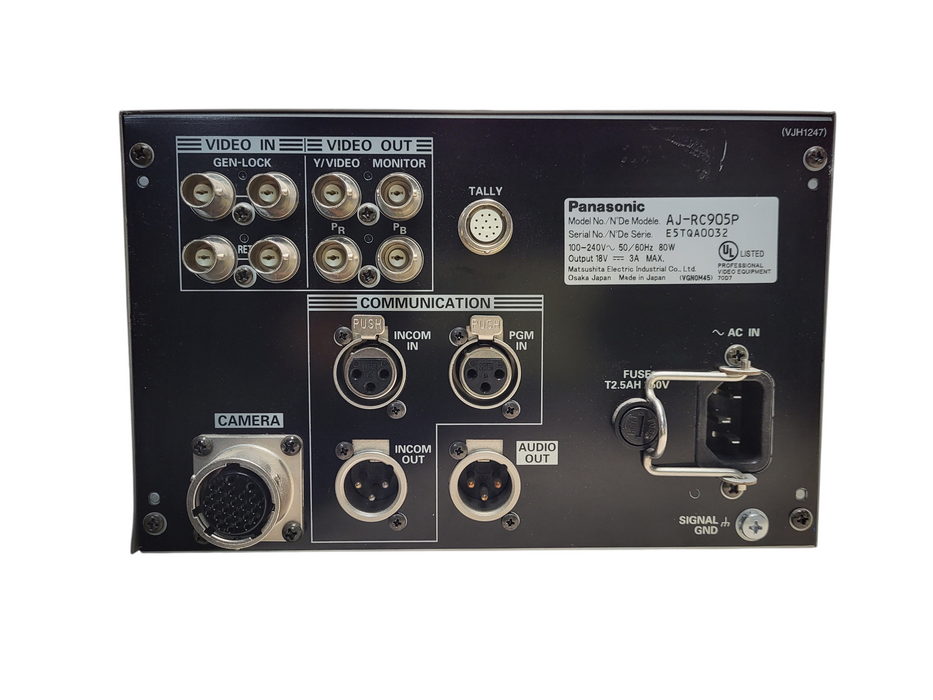 Panasonic AJ-RC905 compact remote control unit (RCU)
