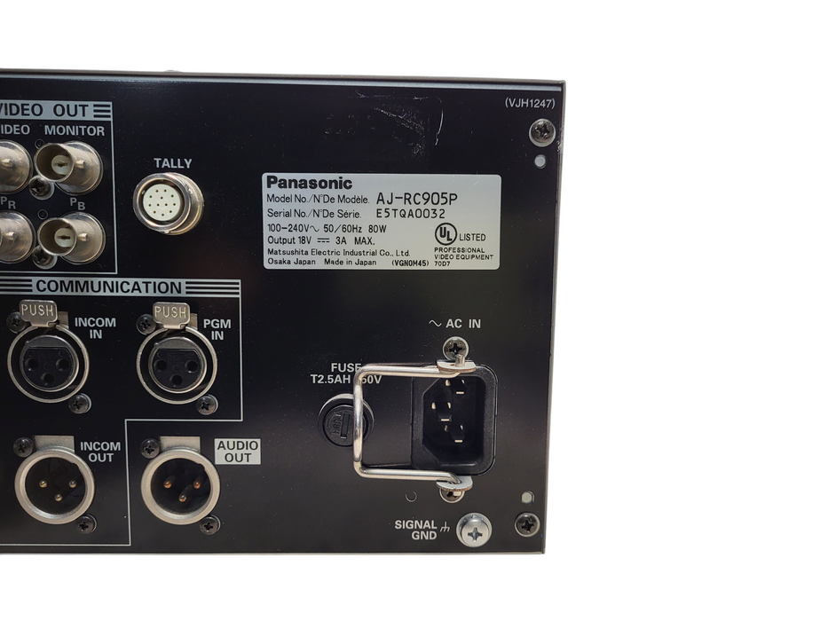 Panasonic AJ-RC905 compact remote control unit (RCU)