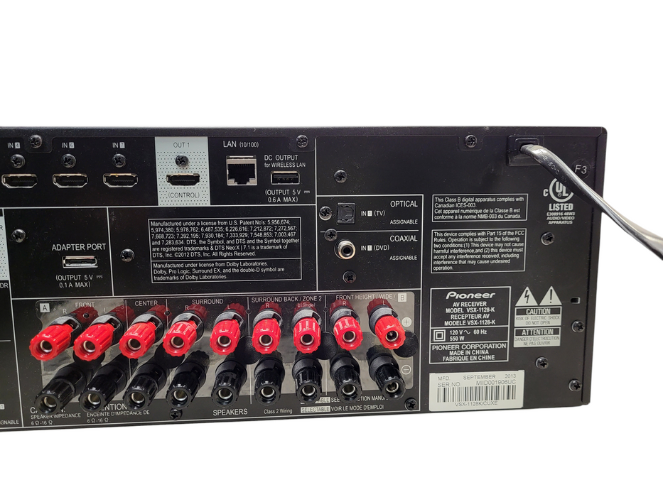 Pioneer VSX-1128-K 7.2-channel network AV receiver READ