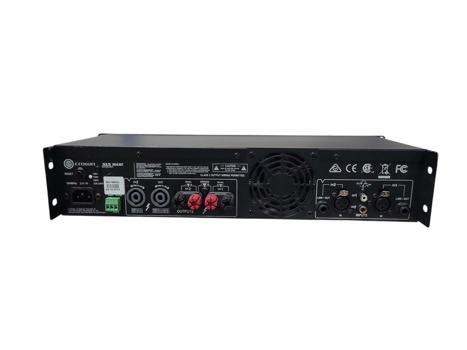 Crown Pro XLS1502 XLS 1502 1550w DJ/PA Power Amplifier Amp