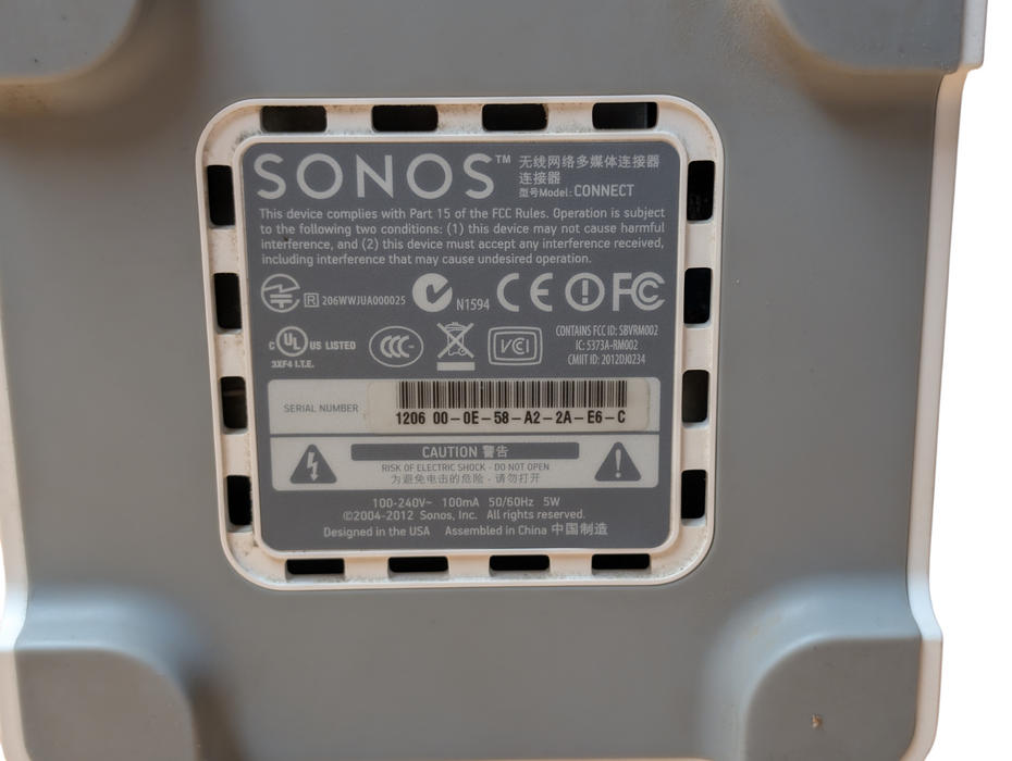SONOS Connect Gen1 Wireless Music Streamer