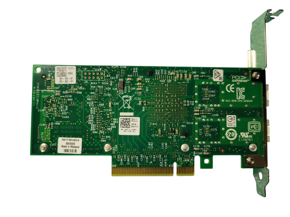 Dell 0XYT17 - Intel Dual Port 10GbE SFP+ PCI-e Network Adapter