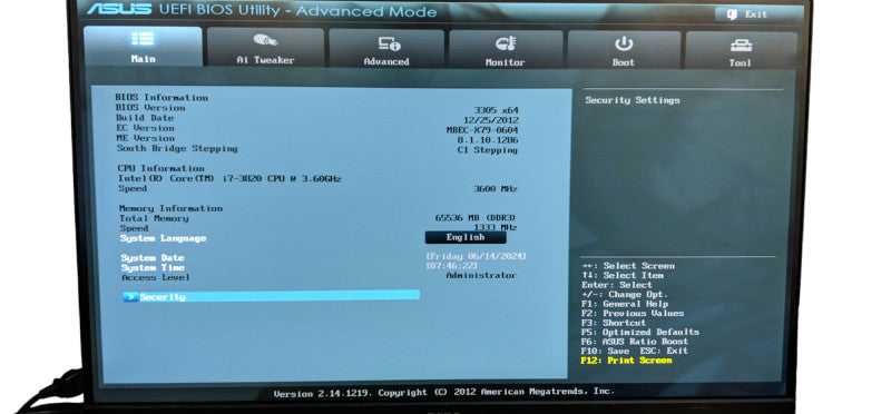 Custom/ i7-3820 @ 3.60GHz,  ASUS P9X79 LE, 64GB RAM - NO HDD/OS