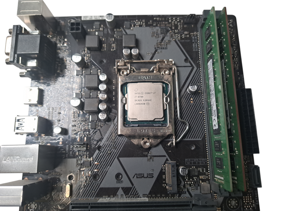 ASUS Prime H310M-A R2.0 | Intel i7-8700 3.20Ghz | 16GB DDR4 2133MHz | I/O