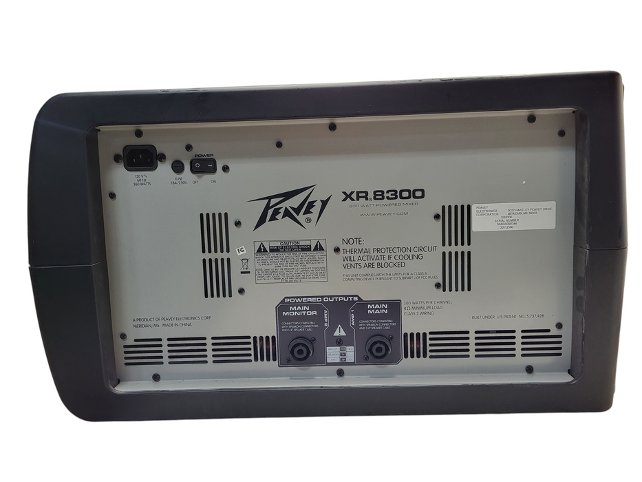 PEAVEY XR 8300 • 600w Powered Mixer 3 Band Equalizer READ